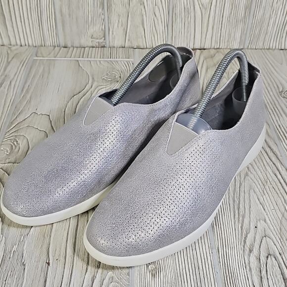 Abeo Metallic Silver Slip-On Sneakers - Picture 10 of 12